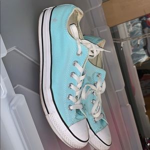 Converse baby blue sneakers